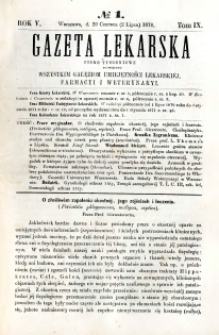 Gazeta Lekarska 1870 R.5, t.9, nr 1