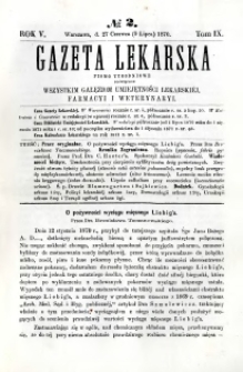 Gazeta Lekarska 1870 R.5, t.9, nr 2