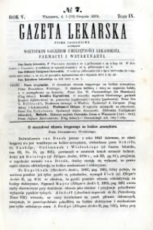 Gazeta Lekarska 1870 R.5, t.9, nr 7