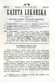 Gazeta Lekarska 1870 R.5, t.9, nr 9