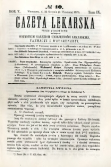 Gazeta Lekarska 1870 R.5, t.9, nr 10