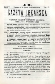 Gazeta Lekarska 1870 R.5, t.9, nr 11