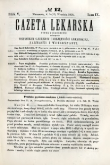 Gazeta Lekarska 1870 R.5, t.9, nr 12