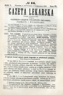 Gazeta Lekarska 1870 R.5, t.9, nr 14