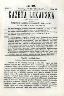 Gazeta Lekarska 1870 R.5, t.9, nr 17