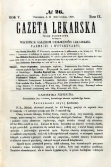 Gazeta Lekarska 1870 R.5, t.9, nr 26