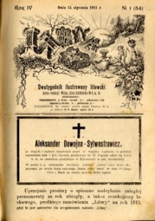 Litwa : miesięcznik ilustrowany litewski w języku polskim. R. 4, 1911.