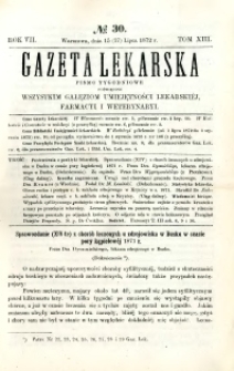 Gazeta Lekarska 1872 R.7, t.13, nr 30