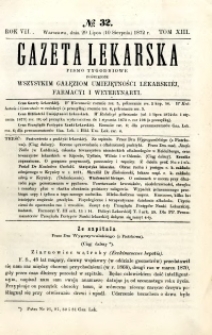 Gazeta Lekarska 1872 R.7, t.13, nr 32