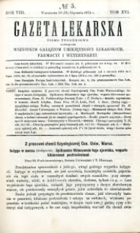 Gazeta Lekarska 1874 R.8, t.16, nr 5