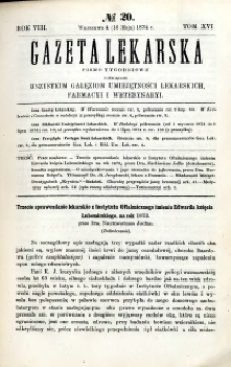 Gazeta Lekarska 1874 R.8, t.16, nr 20
