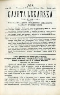 Gazeta Lekarska 1874 R.9, t.17, nr 2