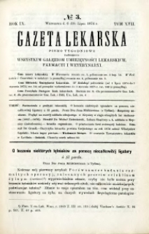 Gazeta Lekarska 1874 R.9, t.17, nr 3