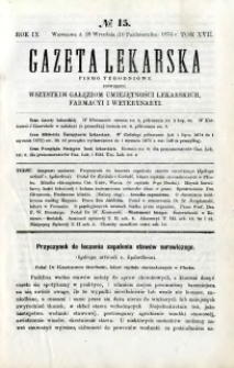 Gazeta Lekarska 1874 R.9, t.17, nr 15