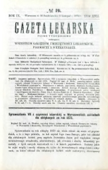 Gazeta Lekarska 1874 R.9, t.17, nr 19