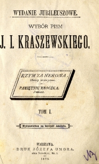 Rzym za Nerona : obrazy historyczne ; Pamiętnik Mroczka : powieść