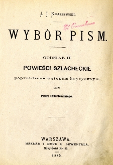 Powieści szlacheckie