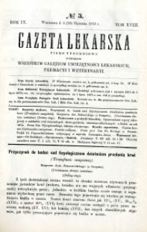 Gazeta Lekarska 1875 R.9, t.18, nr 3