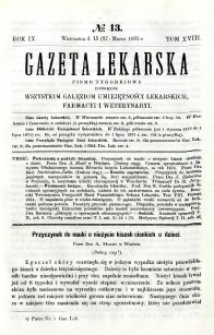 Gazeta Lekarska 1875 R.9, t.18, nr 13