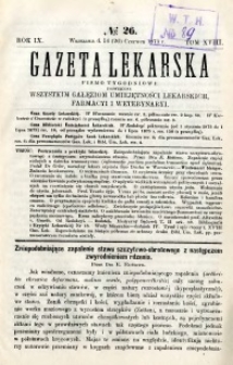 Gazeta Lekarska 1875 R.9, t.18, nr 26