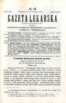 Gazeta Lekarska 1877 R.12, t.23, nr 11