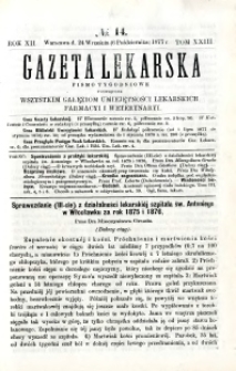 Gazeta Lekarska 1877 R.12, t.23, nr 14