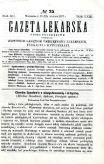 Gazeta Lekarska 1877 R.12, t.23, nr 25