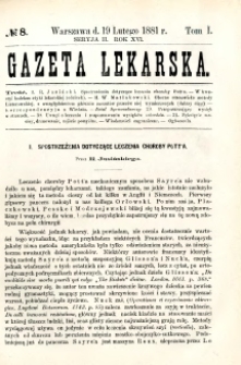 Gazeta Lekarska 1881 R.16, t.1, nr 8
