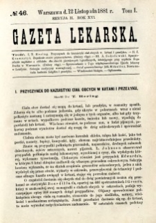 Gazeta Lekarska 1881 R.16, t.1, nr 46