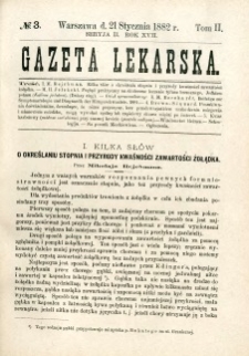 Gazeta Lekarska 1882 R.17, t.2, nr 3