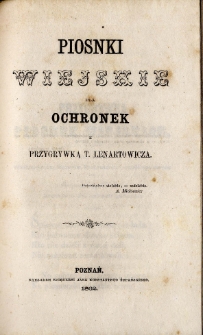 Piosnki wiejskie dla ochronek z Przygrywką T. Lenartowicza
