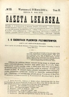 Gazeta Lekarska 1882 R.17, t.2, nr 11