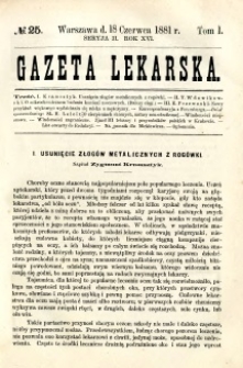 Gazeta Lekarska 1882 R.17, t.2, nr 25