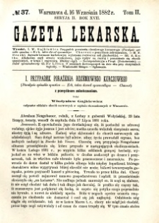 Gazeta Lekarska 1882 R.17, t.2, nr 37