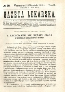 Gazeta Lekarska 1882 R.17, t.2, nr 38