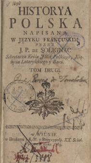 Historya polska w języku francuskim. T. 2