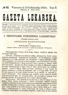 Gazeta Lekarska 1882 R.17, t.2, nr 41
