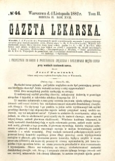 Gazeta Lekarska 1882 R.17, t.2, nr 44