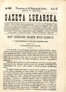 Gazeta Lekarska 1882 R.17, t.2, nr 46