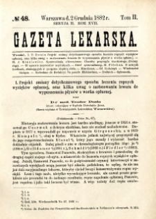 Gazeta Lekarska 1882 R.17, t.2, nr 48