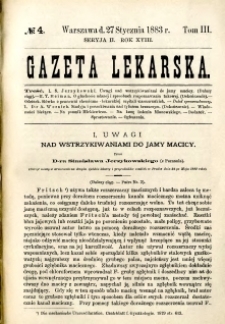 Gazeta Lekarska 1883 R.18, t.3, nr 4