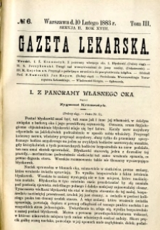 Gazeta Lekarska 1883 R.18, t.3, nr 6