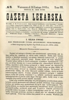 Gazeta Lekarska 1883 R.18, t.3, nr 8