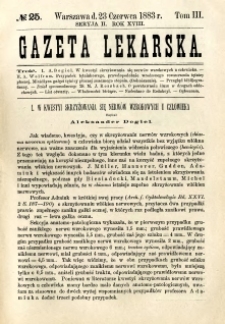 Gazeta Lekarska 1883 R.18, t.3, nr 25