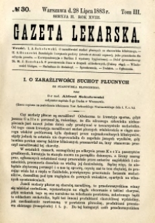 Gazeta Lekarska 1883 R.18, t.3, nr 30