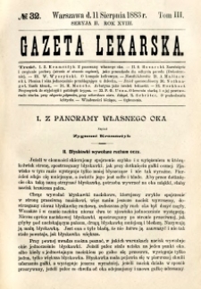 Gazeta Lekarska 1883 R.18, t.3, nr 32