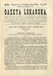 Gazeta Lekarska 1883 R.18, t.3, nr 41