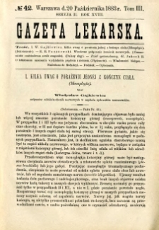 Gazeta Lekarska 1883 R.18, t.3, nr 42