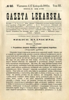 Gazeta Lekarska 1883 R.18, t.3, nr 46