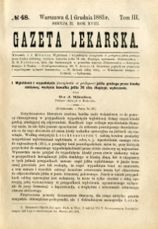 Gazeta Lekarska 1883 R.18, t.3, nr 48